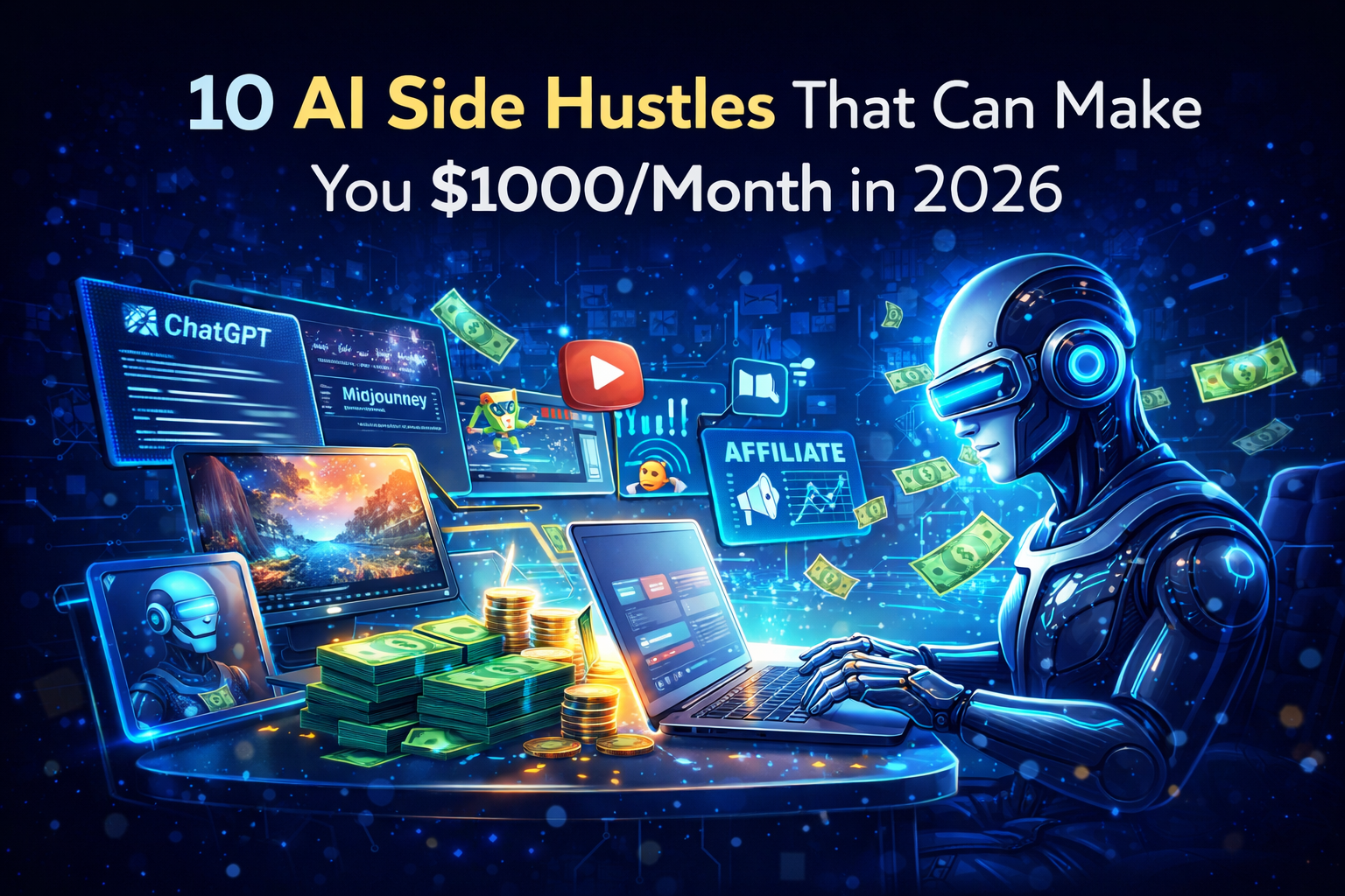 10 AI Side Hustles That Can Make You $1000/Month in 2026