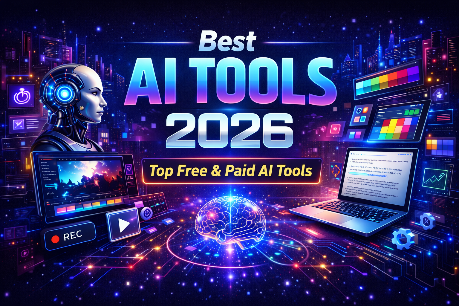 Best AI Tools 2026: Top Free & Paid AI Tools You Must Use Today